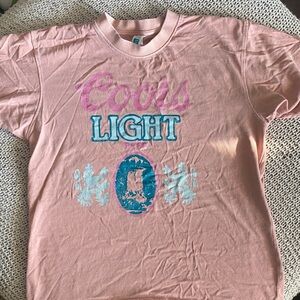 Size L custom Coors Lite tee worn once